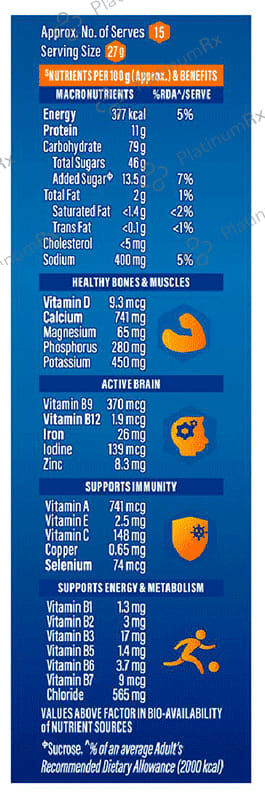 Horlicks Drink with Vitamin C, D & Zinc - For Bones & Metabolism - Flavour Classic Malt 500 gm