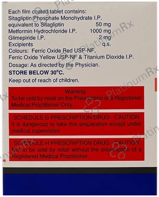 Sitaxa GM 2/50/1000mg Tablet IR 10s