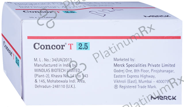 Concor T 2.5/40mg Tablet 10s