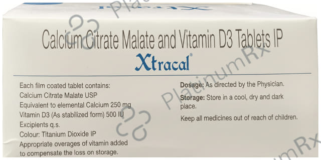 Xtracal 250mg/500IU Tablet 15s