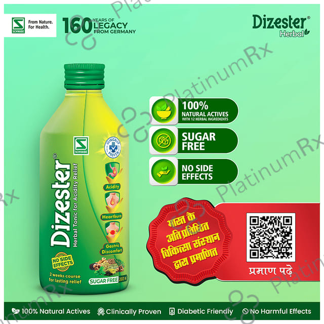 Dr Willmar Schwabe India Dizester Herbal Digestive Tonic Sugar Free