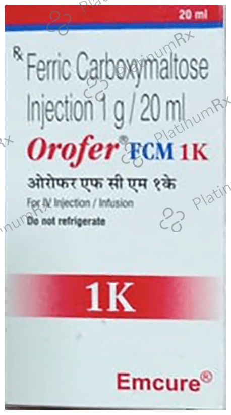 Orofer FCM 1K 50mg Injection 20ml