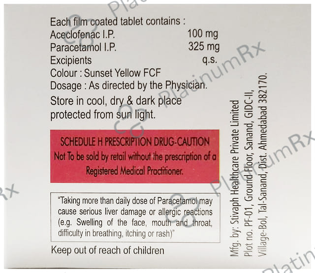 Acezura P 100/325mg Tablet 10s
