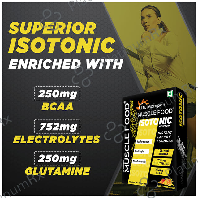 Dr. Morepen Muscle Food Isotonic Powder Mango+Orange