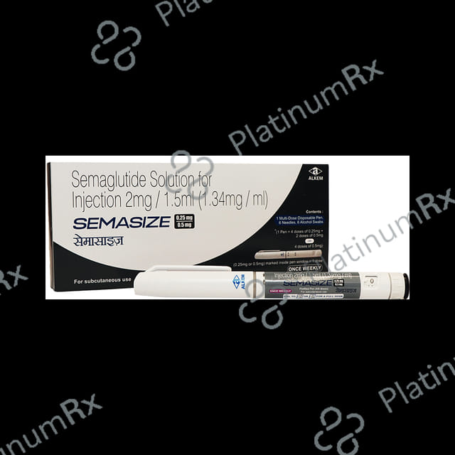 Semasize 0.25/0.5mg Injection (1 Multi-dose Disposable Pen, 6 Needle, 6 Alcohol Swab)