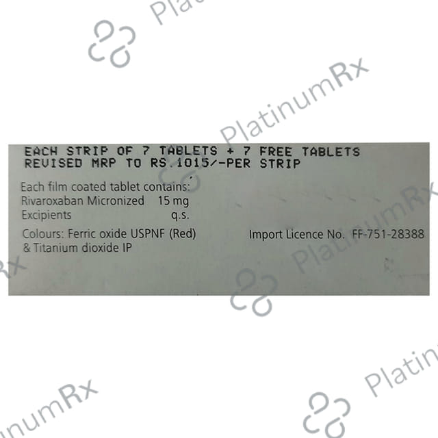 Xarelto 15mg Tablet 14s