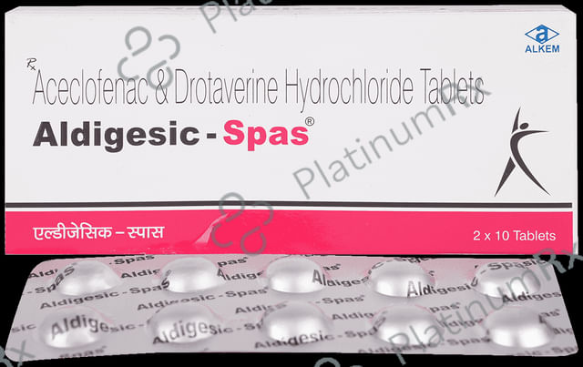 Aldigesic Spas 100/80mg Tablet 10s