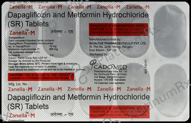 Zanella M 10/500mg Tablet ER 10s