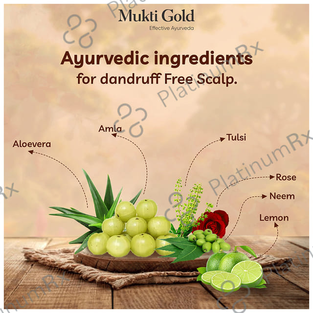 Axiom Mukti Gold Anti-Dandruff Shampoo with Aloevera