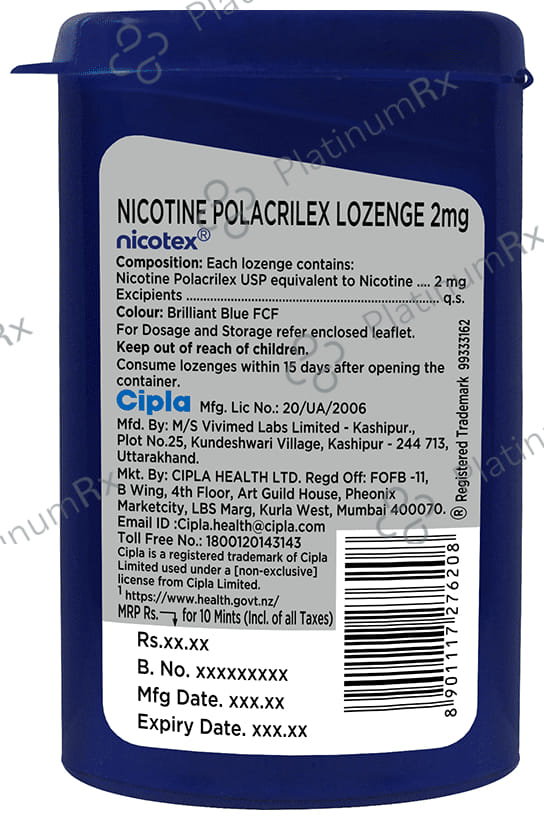 Nicotex 2mg Cool Mint Plus Flavour Gums 10s