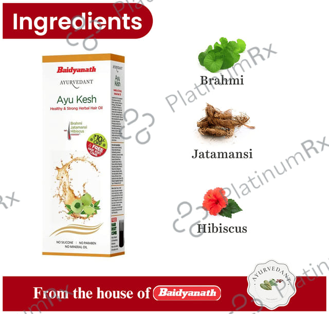 Baidyanath (Jhansi) Ayurvedant Herbal Hair Oil Ayu Kesh Healthy & Strong