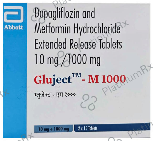 Gluject M 1000/10mg Tablet ER 15s