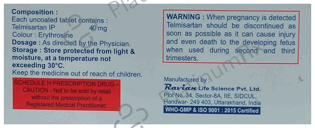 Telmidil 40mg Tablet 10s