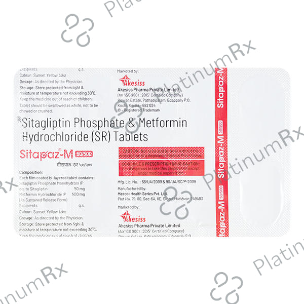Sitapaz M 50/500mg Tablet 10s