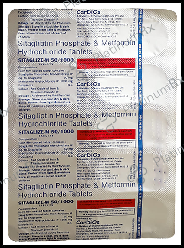 Sitaglize-M 50/1000 Tablet