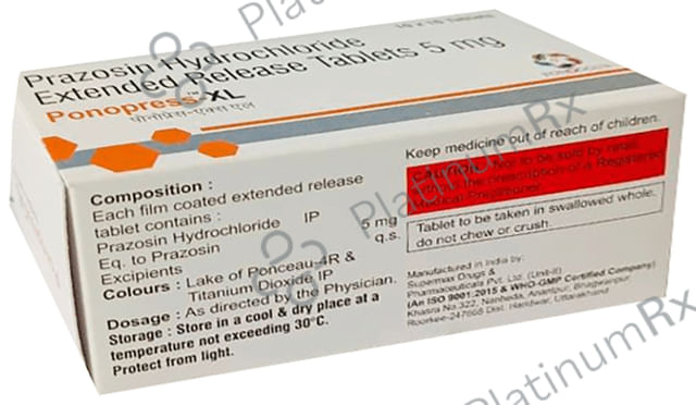 Ponopress XL 5mg Tablet 10s
