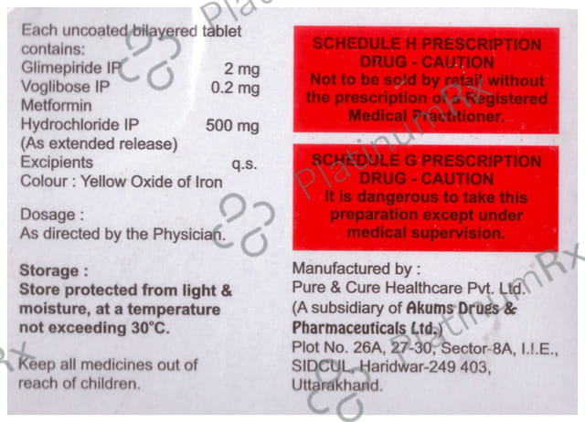 Laformin GV 2/500/0.2mg Tablet ER 10s