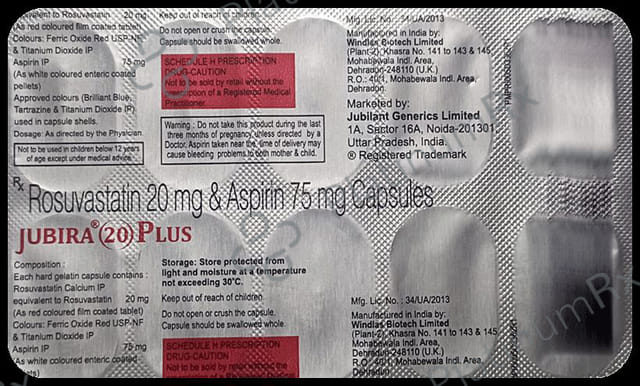 Jubira Plus 20/75mg Capsule 15s