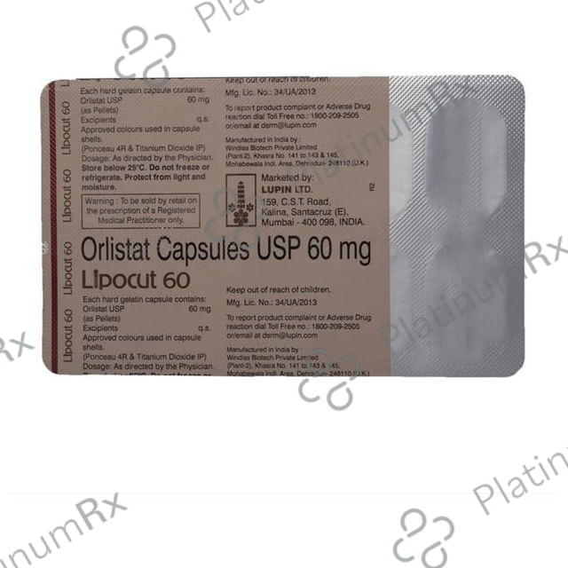 Lipocut 60mg Capsule 10s
