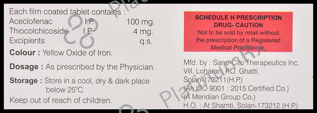 Zeero T 100mg/4mg Tablet