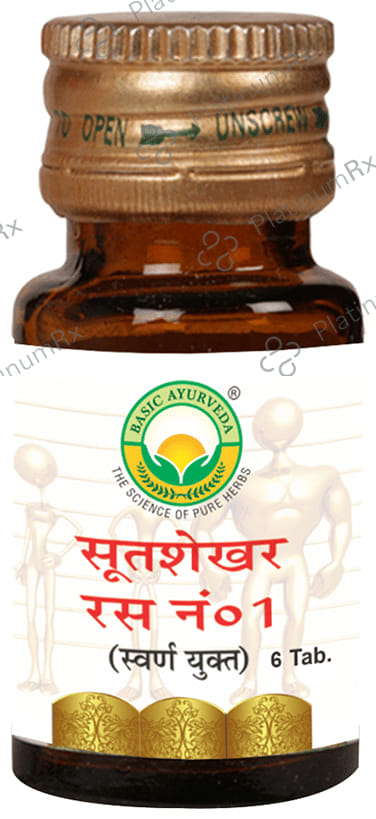 Basic Ayurveda Sutshekhar Ras No.1 (with Gold) Tablet 6 tablets