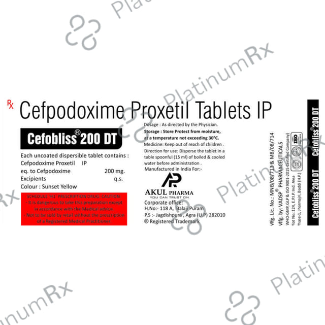 Cefobliss 200 DT Tablet