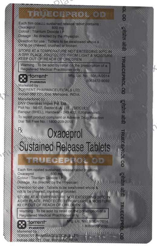 Trueceprol OD 600mg Tablet SR 10s