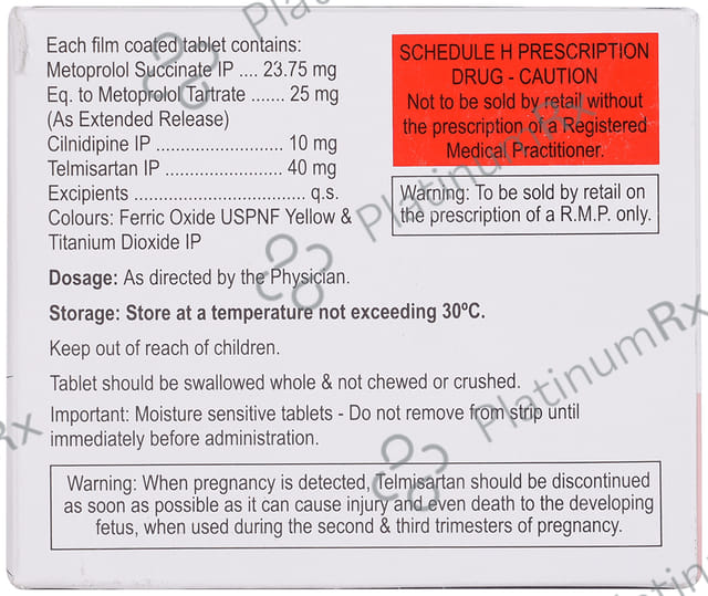Cilacar TM 10/25/40mg Tablet SR 10s