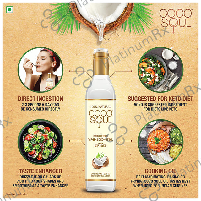 Coco Soul 100% Cold Pressed Virgin Coconut Oil 250 ml