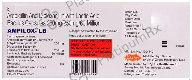 Ampilox LB 250/250mg Capsule 15s