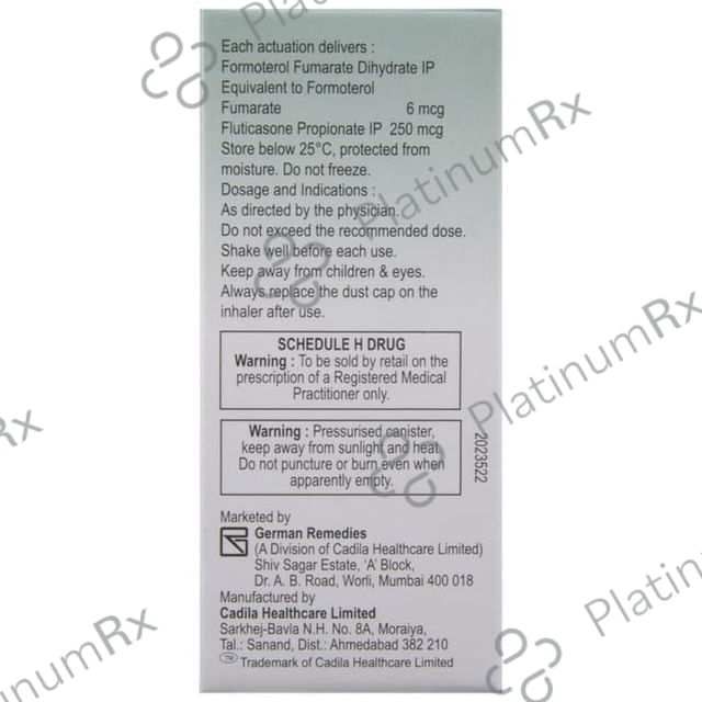 Formosone 250/250mcg CFC Free Inhaler 120MDI