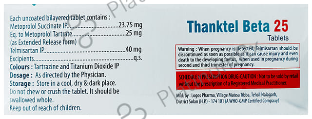 Thanktel Beta 40mg/25mg Tablet ER