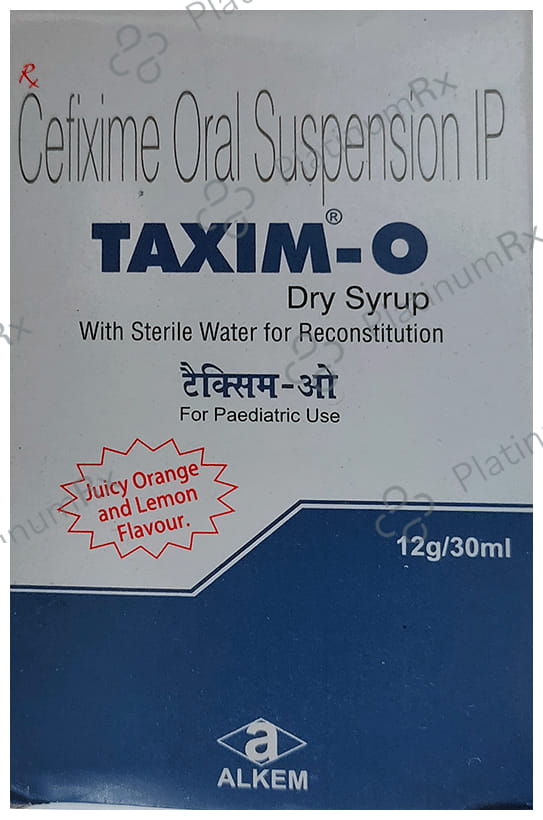 Taxim O 50mg Juicy Orange and Lemon Dry Syrup 30ml