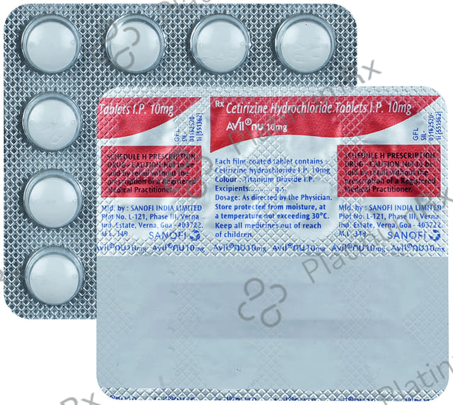 Avil NU 10mg Tablet 15s