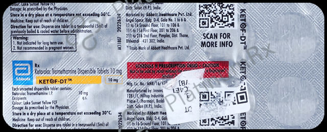 Ketof DT 10mg Tablet 10s