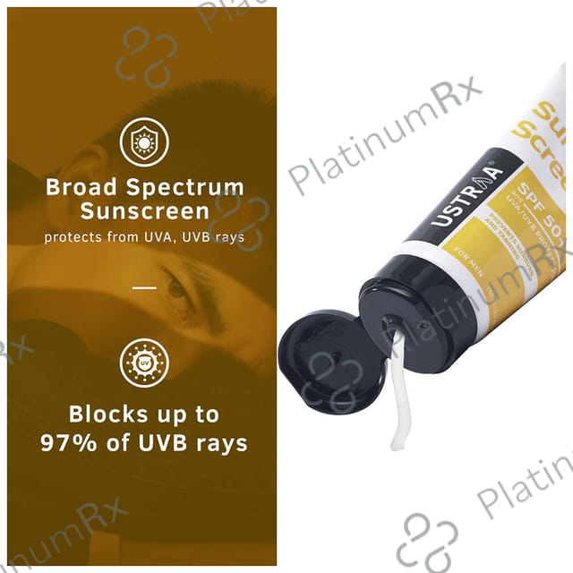 Ustraa Sun Screen for Men SPF 50+ Cream 100gm