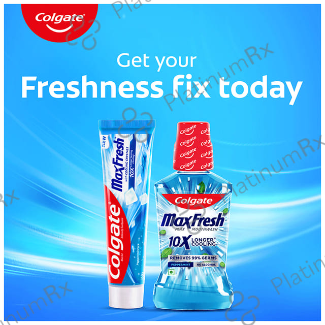 Colgate Maxfresh Peppermint Ice Blue Gel Toothpaste 150gm