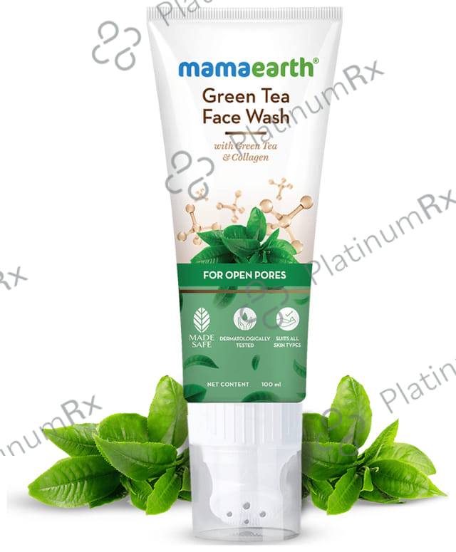 Mamaearth Green Tea Face Wash Green Tea & Collagen