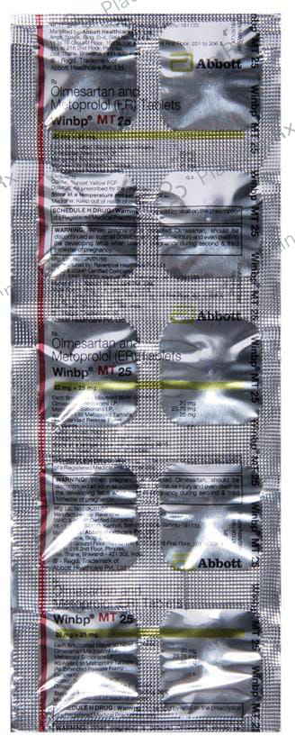 Winbp MT 25/20mg Tablet ER 10s