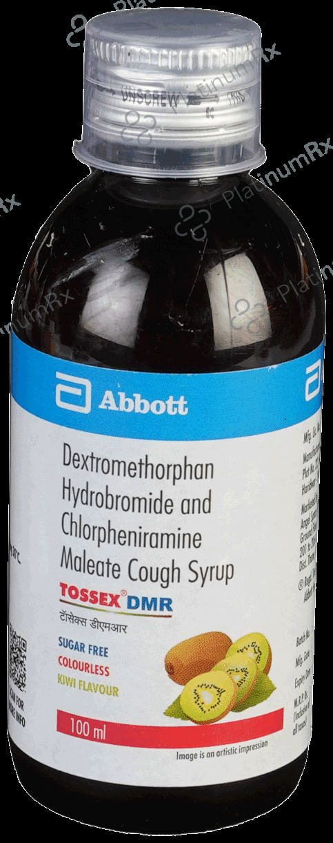 Tossex DMR 2/10mg Kiwi Sugar Free Syrup 100ml