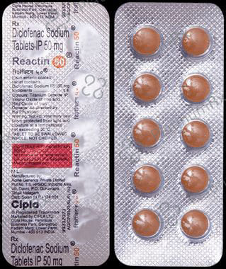 Reactin 50mg Tablet DT