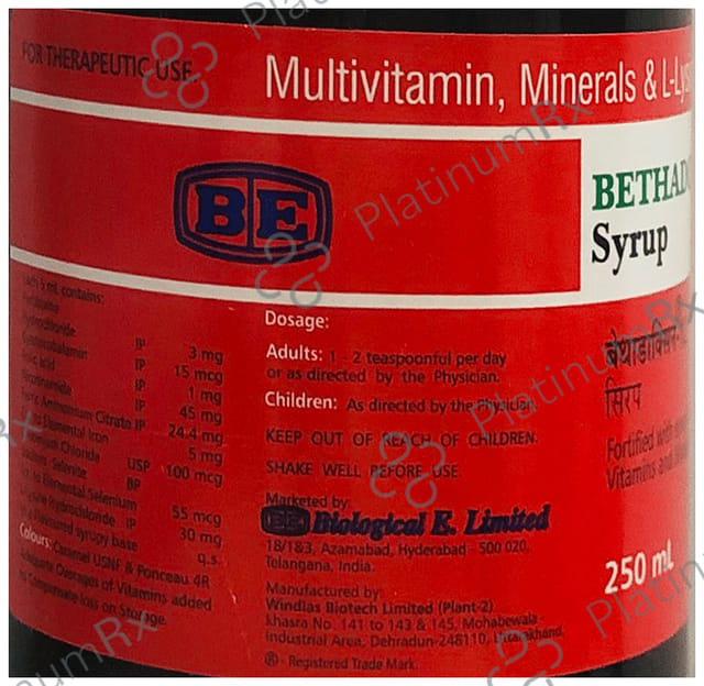 Bethadoxin Syrup 250ml