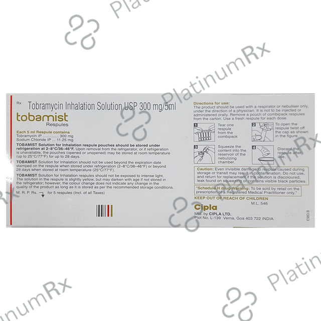 Tobamist 300mg Respules 5s