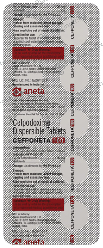 Cefponeta 100 Tablet DT 10s
