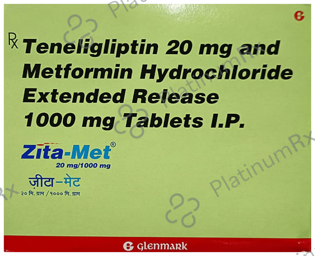 Zita Met 1000/20mg Tablet ER 15s