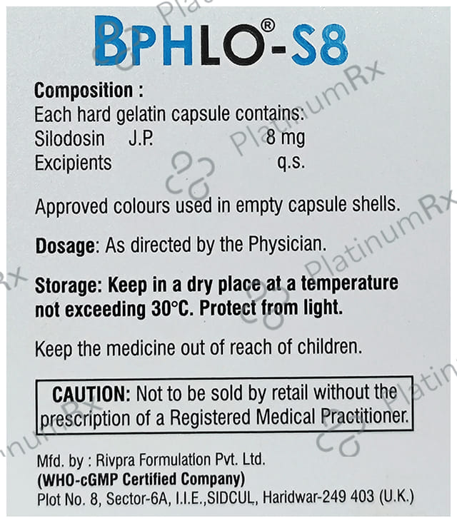 Bphlo S 8mg Tablet 10s