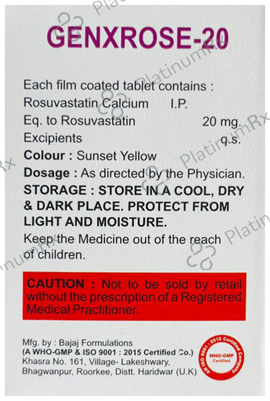 Genxrose 20mg Tablet 10s