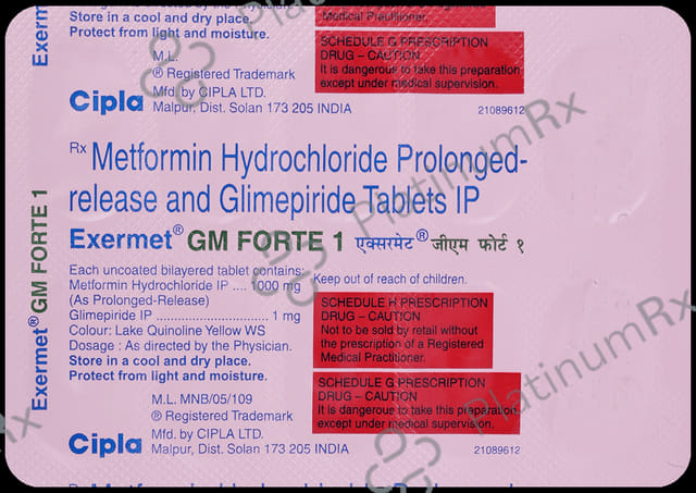 Exermet GM Forte 1 Tablet PR