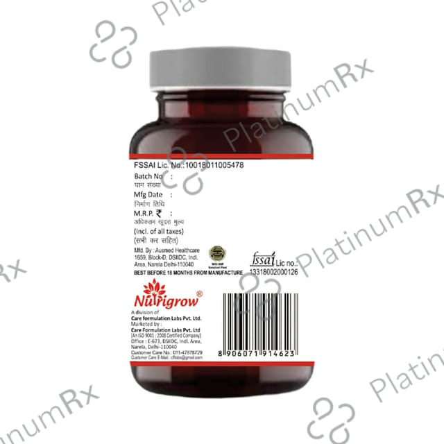Nutrigrow Panex Ginseng Extract Veg Capsule 60 vegicaps