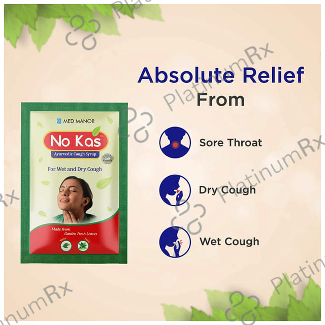 Med Manor No Kas Ayurvedic Cough Syrup (10ml Each)
